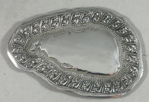 Zilveren blaadje organisch antiek 925 zilver, Antiek en Kunst, Antiek | Goud en Zilver, Zilver, Ophalen of Verzenden
