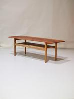 Hans Wegner AT10 salontafel teakhout riet, Ophalen, -, -, 50 tot 100 cm