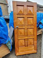 Massief houten merantie voordeur, 80 tot 100 cm, Ophalen of Verzenden, Zo goed als nieuw, Buitendeur