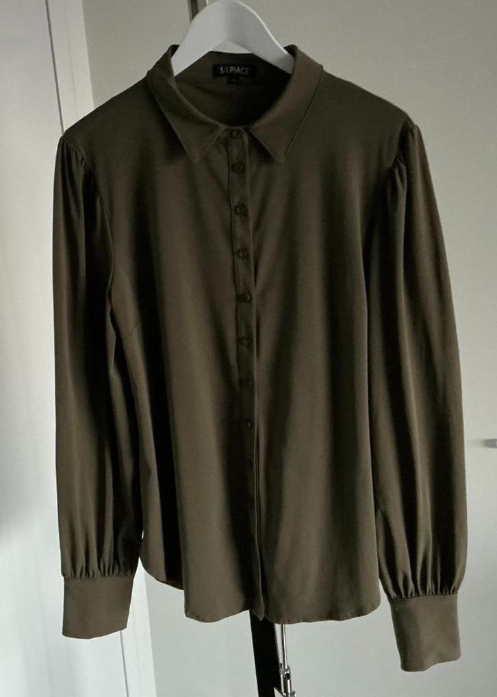 Mi Piace, Blouse,  maat XXL, Kleding | Dames, Blouses en Tunieken, Zo goed als nieuw, Maat 46/48 (XL) of groter, Bruin, Ophalen of Verzenden
