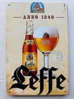 Leffe Bier Reclamebord Anno 1240 30 bij 20 cm metaal, Ophalen of Verzenden, Reclamebord, Plaat of Schild, Overige merken