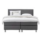 Boxspring donker grijs 160x200cm, Huis en Inrichting, Slaapkamer | Boxsprings, Ophalen, Tweepersoons, Zo goed als nieuw, 200 cm