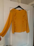 Only blouse 34 - oker geel - leuke stof zgan, Maat 34 (XS) of kleiner, Ophalen of Verzenden, Zo goed als nieuw, Only