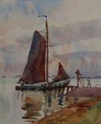 Aquarel Volendammer Botter door Evelyn Gray Swiney, Ophalen of Verzenden