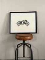 Zeefdruk Motor A3 poster jongens mannen kinderkamer stoer, Verzenden, Rechthoekig Liggend, Nieuw, Sport