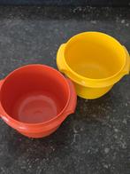 Twee vintage Tupperware kommen, Huis en Inrichting, Keuken | Tupperware, Ophalen of Verzenden, Gebruikt, Geel, Bak of Kom