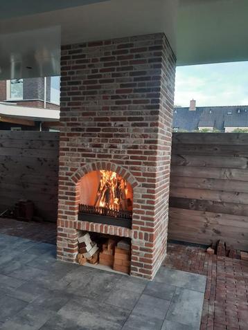 INBOUWHAARD CHAMOTTE TERRASHAARD BBQHAARD GRILLEN EN HOUT  beschikbaar voor biedingen