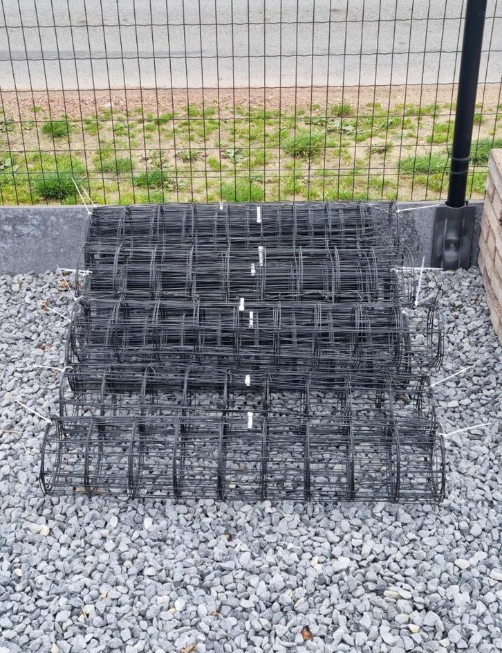 Enkele stukken zwarte tuingaas - 0,9m hoog, Tuin en Terras, Gaas en Draad, Zo goed als nieuw, Ophalen