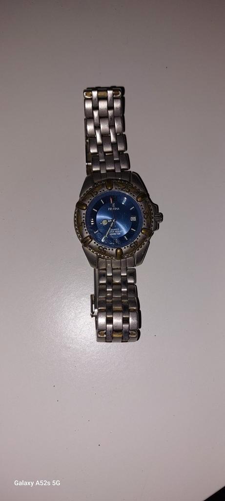 Festina Quartz Polshorloge, Sieraden, Tassen en Uiterlijk, Horloges | Heren, Gebruikt, Polshorloge, Overige merken, Staal, Staal