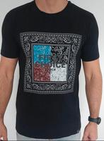 Zwart T-shirt First Choice | Met Print | Maat L | Als nieuw, Ophalen of Verzenden, Zo goed als nieuw, Maat 48/50 (M), Zwart