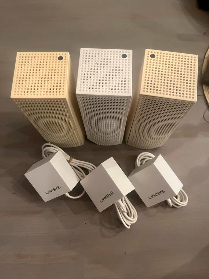 Linksys Velop WHW03 V2 Tri-Band Mesh WiFi (3 nodes), Computers en Software, WiFi-versterkers, Gebruikt, Ophalen of Verzenden