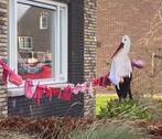 Geboorte ooievaar bord met feestlijn te huur, Ophalen, Geboortebord
