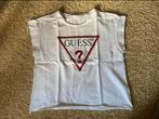 Guess top/ shirt wit met rood glitter maat 16(176/xs), Kinderen en Baby's, Meisje, Ophalen of Verzenden, Shirt of Longsleeve, Guess