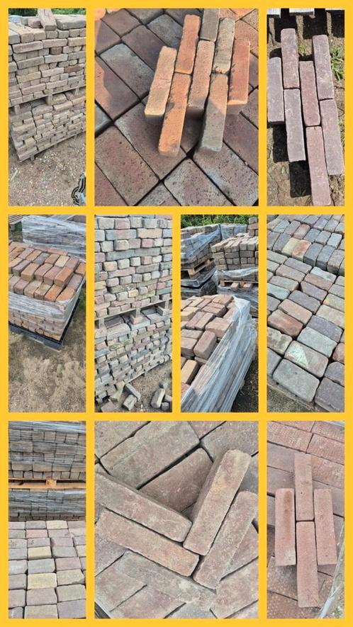 ✅️🧱OUD GEBAKKEN WAALTJES,  DIKFORMATEN EN TIENDUIMERS., Tuin en Terras, Tegels en Klinkers, Gebruikt, Klinkers, Keramiek, 10 m² of meer