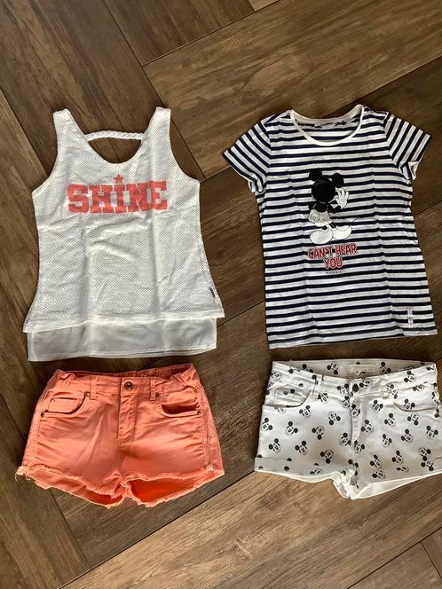 2 meisjes-zomersetjes, Kinderen en Baby's, Kinderkleding | Maat 152, Zo goed als nieuw, Meisje, Setje, Ophalen of Verzenden