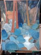 Landschap water,rotsen,bomen 20e eeuw Stijl Leo Gestel, Antiek en Kunst, Verzenden