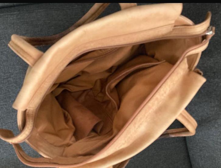 Burkely Leren Handtas Beige, Sieraden, Tassen en Uiterlijk, Tassen | Damestassen, Gebruikt, Handtas, Beige, Ophalen of Verzenden