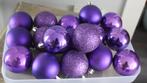 set van 17 paarse  kerstballen, Ophalen of Verzenden, Gebruikt