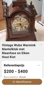 Antieke Wuba Warmink Mantelklok met Maanfase, Antiek en Kunst, Ophalen of Verzenden