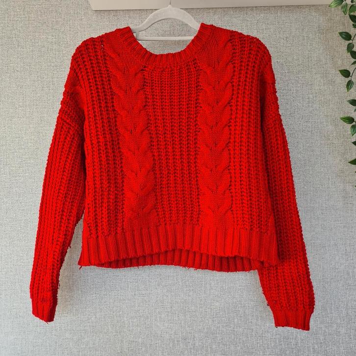 Rode gebreide trui van de New Yorker, Kleding | Dames, Truien en Vesten, Gedragen, Rood, Verzenden
