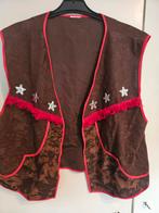 Western Vestje Rood/Bruin met Franje, Carnaval, Overige maten, Ophalen of Verzenden, Kleding