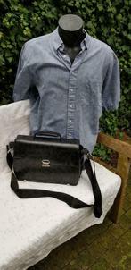 E491 PICARD zwart lederen collegetas / kantoortas zeer fraai, Minder dan 30 cm, -, Zwart, -