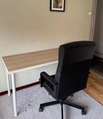 Bureau met bureaustoel, Huis en Inrichting, Bureaus, Ophalen, Met wielen, Gebruikt, Bureau