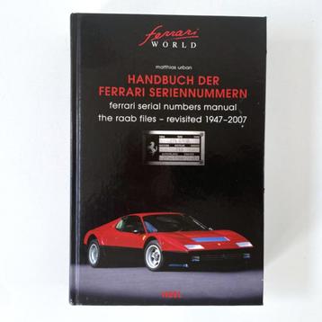 Handbuch der Ferrari Seriennummern beschikbaar voor biedingen