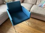 Luxe stoel voor woonkamer of kantoor, Ophalen, Gebruikt, Blauw, Metaal