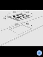 GasKookplaat inbouw 4 pits(zonder gasslang en zonder doos), Witgoed en Apparatuur, Kookplaten, Ophalen, 4 kookzones, Zo goed als nieuw