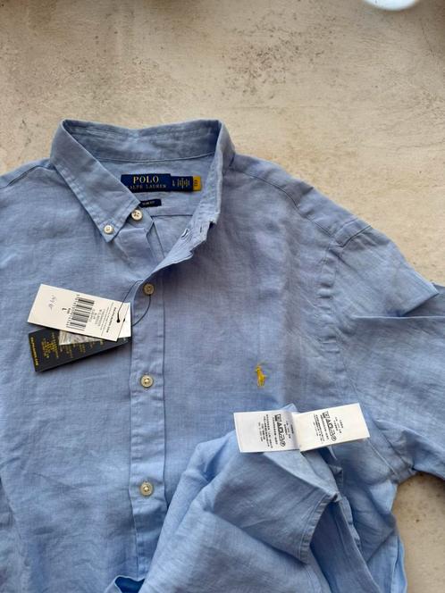 Nieuw origineel Ralph Lauren linnen overhemd in maat XXL, Kleding | Heren, Overhemden, Nieuw, Overige halswijdtes, Blauw, Ophalen of Verzenden