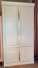 Massief Grenen mistgrijs kledingkast ZGAN BePureHome, Ophalen, 100 tot 150 cm, 200 cm of meer, Met hangruimte