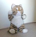 Poezenknuffel kat poes pluche knuffel cypers wit, Ophalen of Verzenden, Gebruikt, Poes