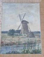 Hendrik Valkenburg Schilderij - Molenlandschap, Ophalen of Verzenden