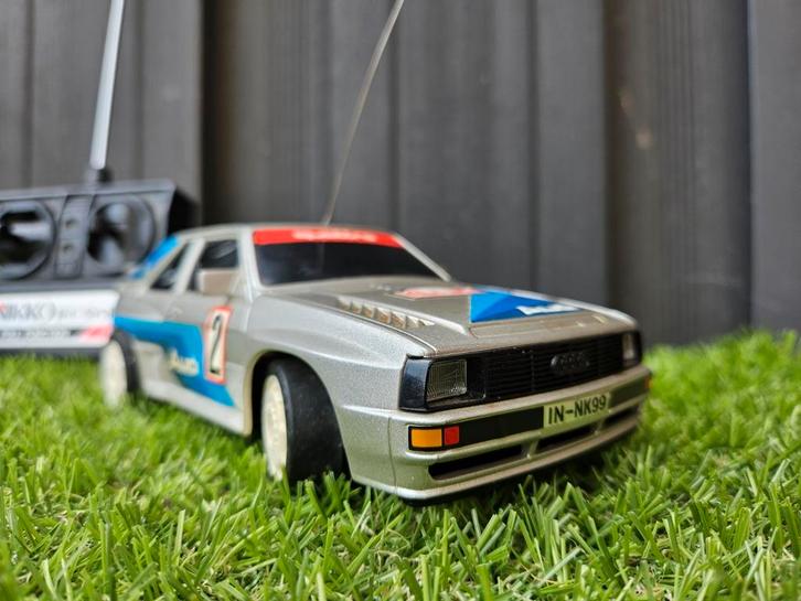 Nikko RC Audi Quattro uit 1984, Hobby en Vrije tijd, Modelbouw | Radiografisch | Auto's, Zo goed als nieuw, Auto offroad, Elektro