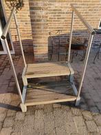 Roestvrijstalen trap met leuning, Tuin en Terras, Ophalen, Gebruikt