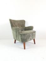 Artifort fauteuil groen | groene rib | Theo Ruth green, Huis en Inrichting, Fauteuils, Modern vintage, Hout, ., Minder dan 75 cm
