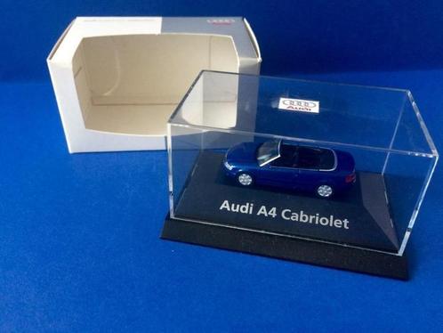 herpa	Audi	A4 Cabriolet 3.0 - blauw 1/87, Hobby en Vrije tijd, Modelauto's | 1:87, Nieuw, Auto, Herpa, Ophalen of Verzenden