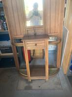 Antieke kapstok met spiegel en lade, Antiek en Kunst, Antiek | Meubels | Kasten, Ophalen of Verzenden