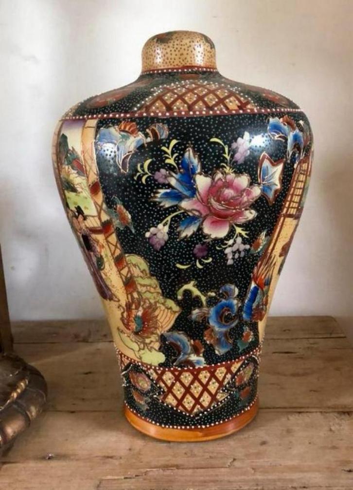 Enorme satsuma lampenvoet (in wording), Antiek en Kunst, Antiek | Lampen, Ophalen of Verzenden