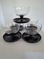 5 Leerdam glas- Copier- Art Deco- IJscoupes jaren '30, Ophalen of Verzenden