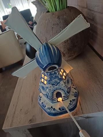 Vintage orginele grote delfts blauw molen lees de advertenti beschikbaar voor biedingen