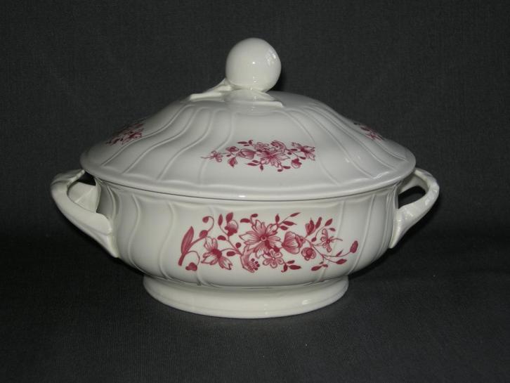 Villeroy & Boch Diamant, roomwit met rose bloem, losse delen, Antiek en Kunst, Antiek | Servies los, Ophalen of Verzenden