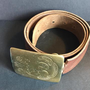 Vintage crossbelt plate (messing) gebruik als gesp voor riem beschikbaar voor biedingen
