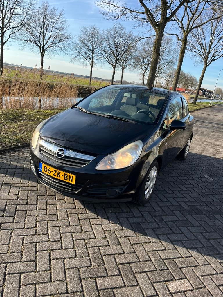 Opel Corsa 1.2 16V 3D WR 2008 Zwart, Auto's, Opel, Bedrijf, Corsa, Benzine, B, Hatchback, Handgeschakeld, Origineel Nederlands