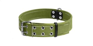 WAUDOG Canvas Halsband Legergroen XL Nekomtr 56-71 cm KOOPJE beschikbaar voor biedingen