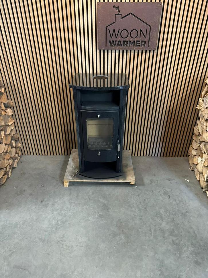 25191 Houtkachel graniet Victoria 8kw, Huis en Inrichting, Kachels, Gebruikt, Vrijstaand, Houtkachel, Hout, Ophalen