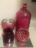 Windlicht rose hele set, Huis en Inrichting, Woonaccessoires | Kandelaars en Kaarsen, Ophalen of Verzenden, Overige materialen
