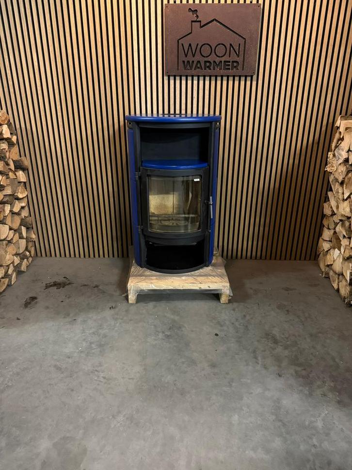 24148 Houtkachel Scan 7kw, Huis en Inrichting, Kachels, Gebruikt, Vrijstaand, Houtkachel, Hout, Ophalen