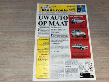 Peugeot-Talbot Bonne Route magazine februari 1983 beschikbaar voor biedingen